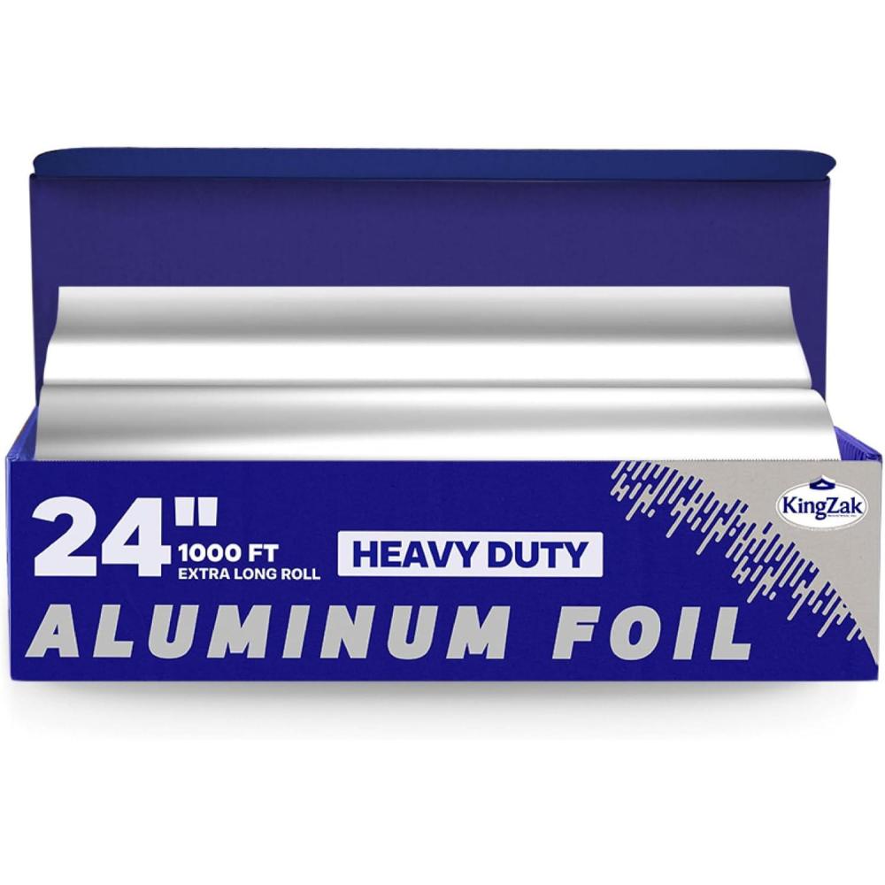Aluminum Foil Premium Roll – 12″ x 200″ (1 Count) – Easy Tear Aluminum Foil – Perfect For Multipurpose Kitchen & BBQ Use(24″ x 1000′)