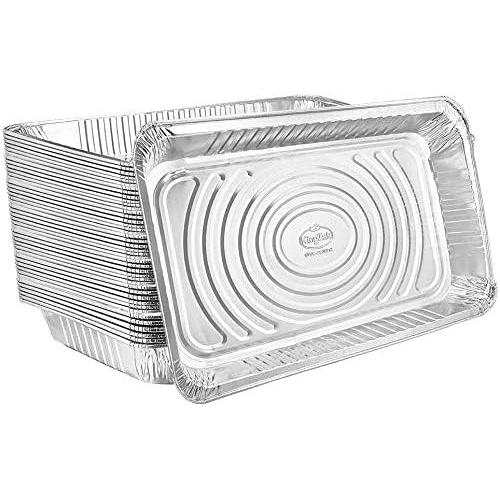 Aluminum Pans Full Size, Large Disposable Roasting & Baking Pan, 21″x13″ Deep Foil Pans (10 Pack) Extra Heavy Duty Chafing Trays for Hotels, Restaurants, Caterers, Steam Table, Buffets & Bakeware(100 pack)