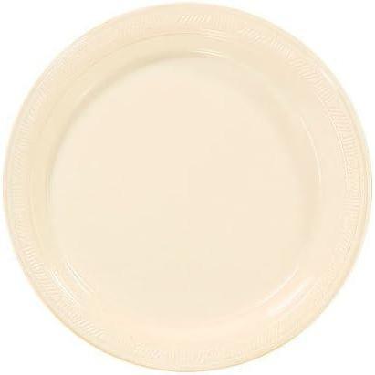 Hanna K. Signature Collection Round 7″ | Ivory | Pack of 50 Plastic, 7 inch Plate