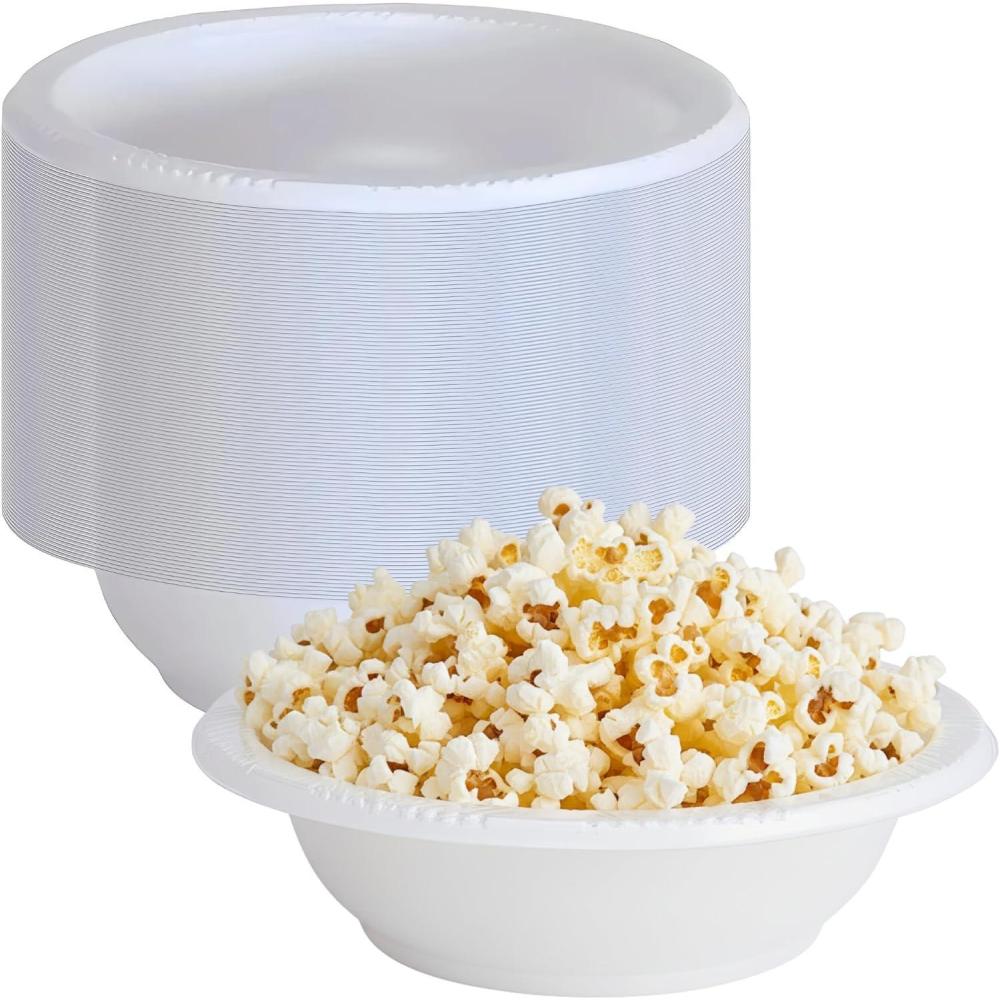 Party Dimensions Dessert Bowl-5oz | White | Pack of 100 Plastic Bowl, 5 oz, 5 oz. Bowl (12500)(White)