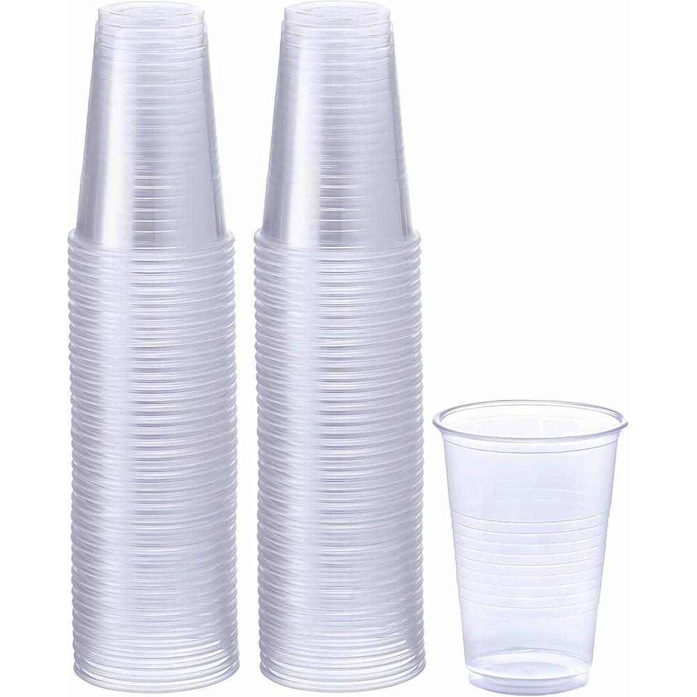 Premium Clear Plastic Disposable Cups – 7oz, 100 Pieces | Perfect Cups for Parties, Weddings, and Catered Events