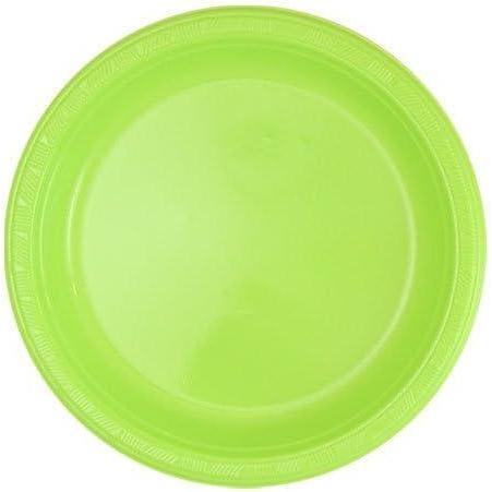Hanna K. Signature Collection Round Dinner 9″ | Lime Green | Pack of 50 Plastic, 9 inch Plate