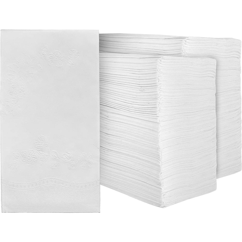 Premium White Napkins, 1/8 Fold Dinner Napkin, Disposable 2-Ply White Party Napkins, Value Pack 100 Count(2400 Count)